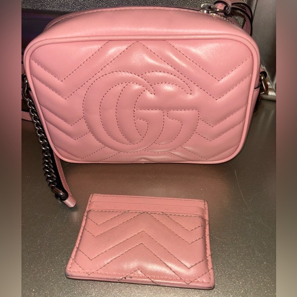 Gucci Marmont pink mini bag with matching wallet pink - Picture 3 of 3